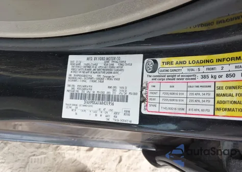 2010 Ford Fusion S z USA, uszkodzony, nr VIN 3FAHP0GA7AR431956